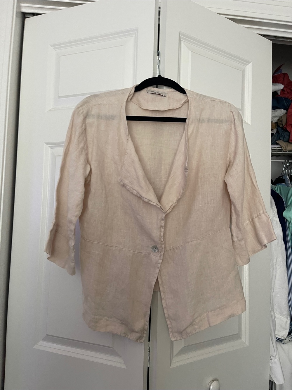 Light Pink Linen Blazer Jacket